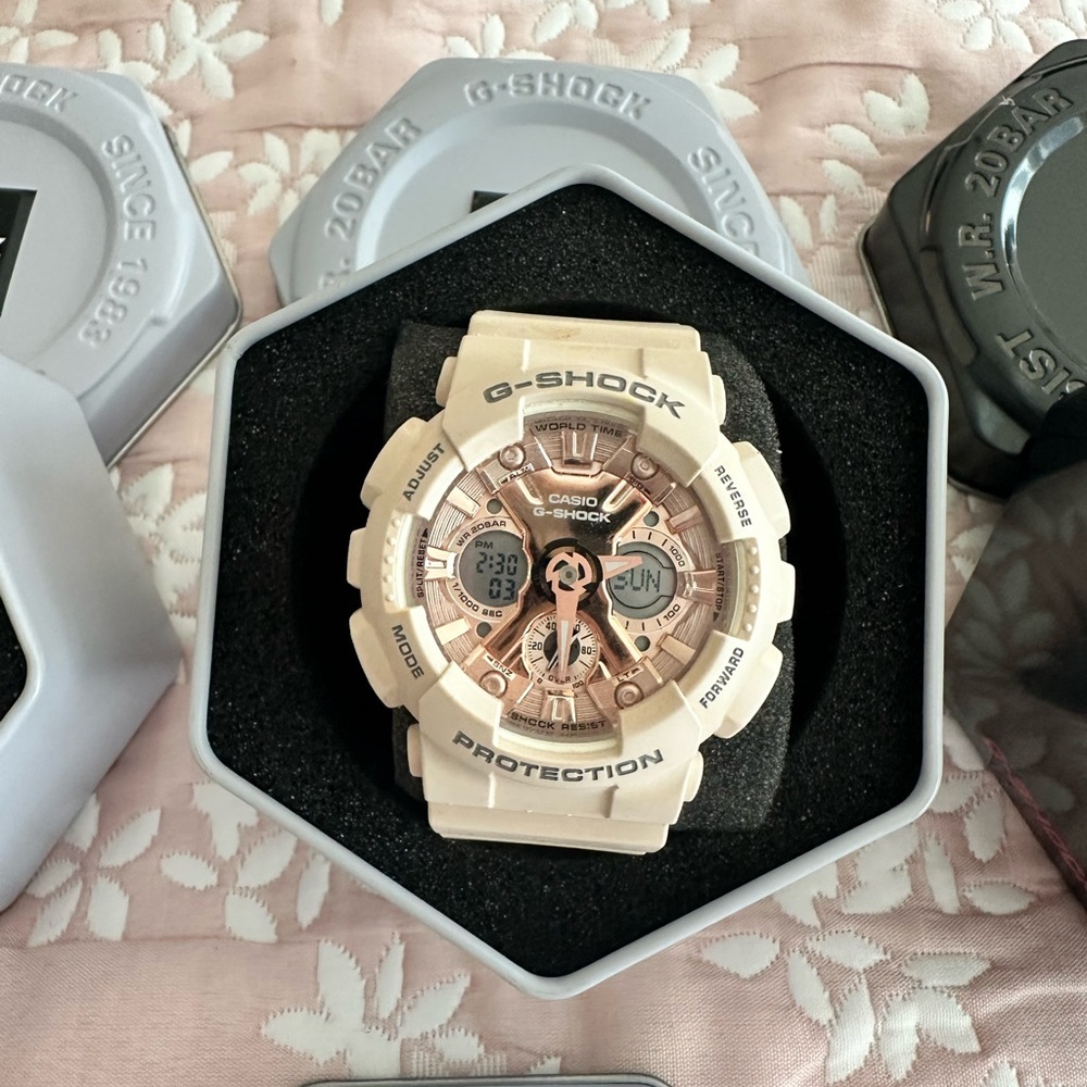 Casio G-Shock Beige and Rose Gold Watch